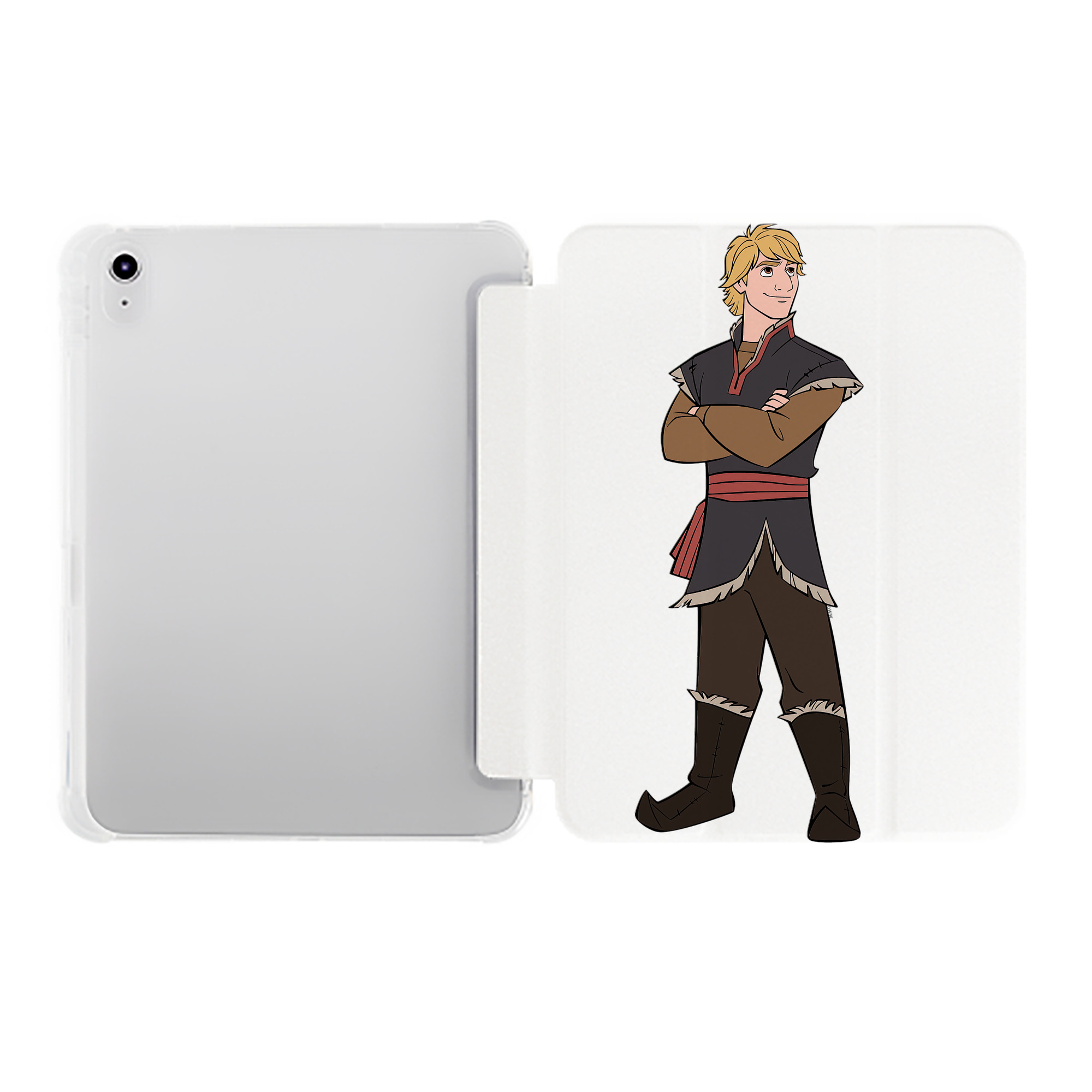 （画像用） アナと雪の女王 アンナ エルサ Frozen Anna Elsa IPad ケース ペン収納付き 三つ折りスタンド PUレザー×シリコン 対応機種9.5/10.5/10.9インチ